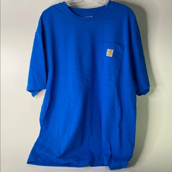 Carhartt Blue Short Sleeve Pocket Tee Men’s Size XL - Picture 2 of 7
